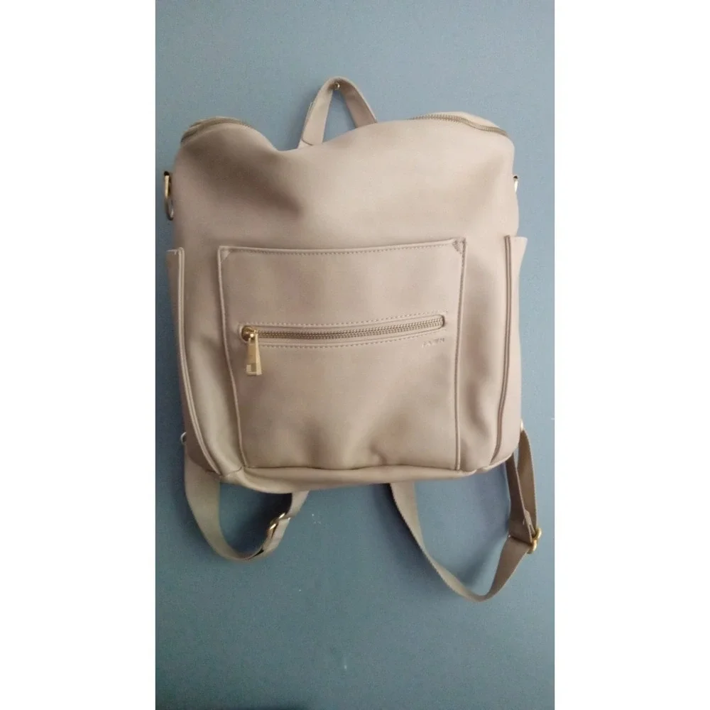 Fawn Design Backpack Convertible Diaper Bag‎ Blush Faux Leather